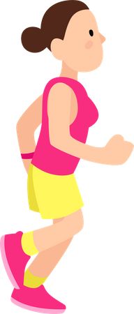 Athletic Woman Running Illustration