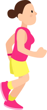 Athletic Woman Running Illustration