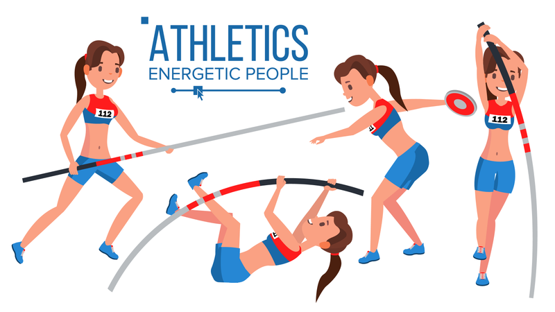 Athletics Female Player  Illustration