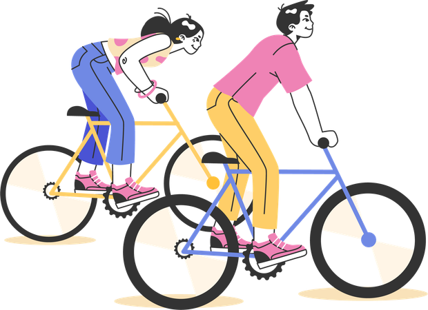 Atividade de pedalada  Ilustração