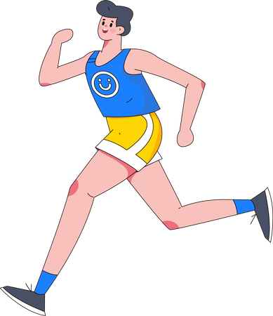 Atleta correndo  Ilustração