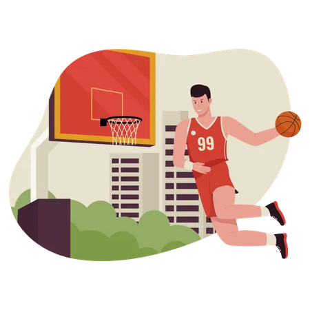 Atleta de baloncesto  Ilustración