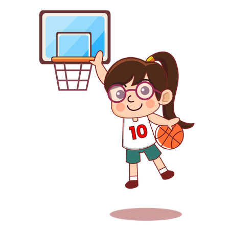Atleta de baloncesto femenino  Ilustración