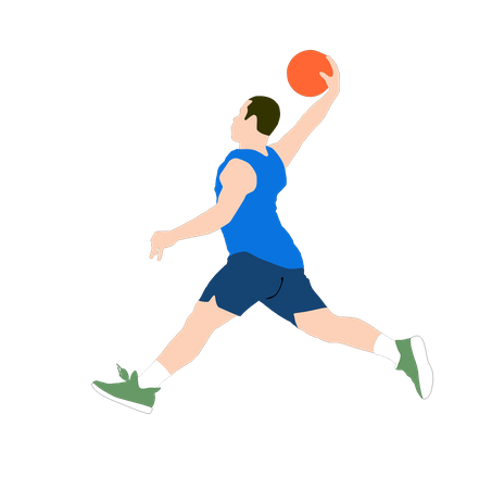 Atleta de basquete  Ilustração