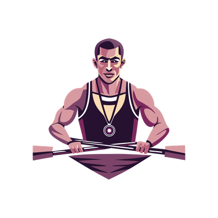 Atleta forte  Ilustração