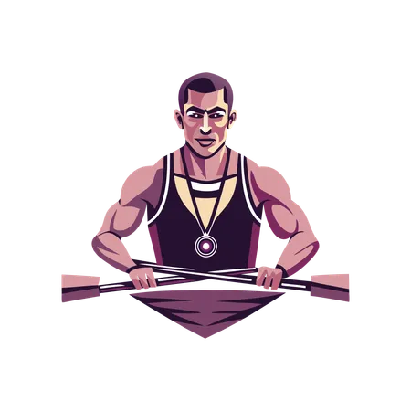 Atleta forte  Ilustração