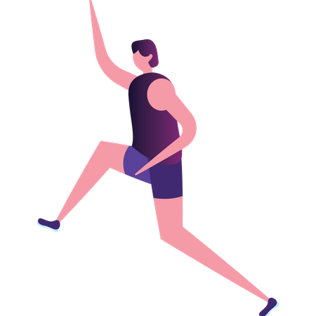 Hombre atleta corriendo  Ilustración
