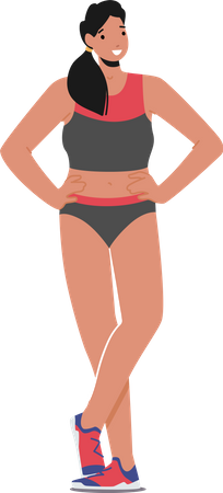 Jogadora atleta feminina  Ilustração
