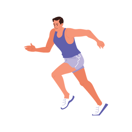 Corredor atleta masculino  Ilustración