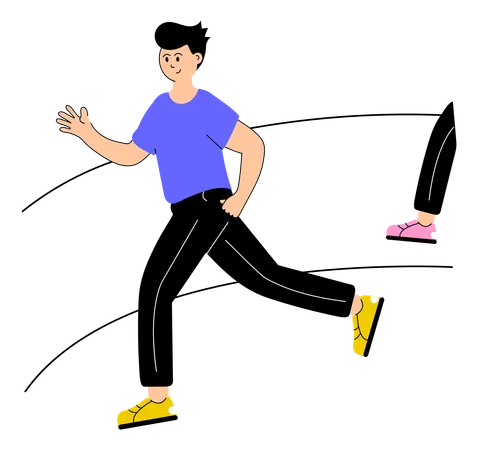 Atleta olímpico corriendo  Ilustración