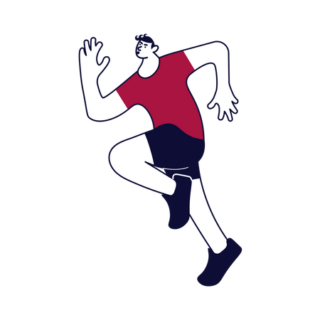 Hombre atleta velocista corriendo  Ilustración