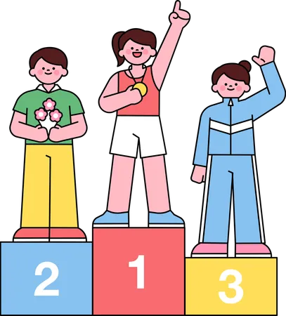 Atleta vencedor  Ilustração