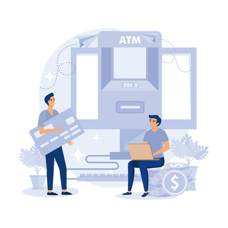 ATM cash withdrawal  Illustration