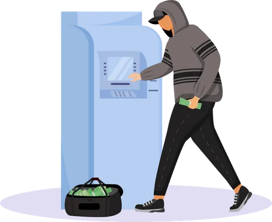 ATM fraud Illustration