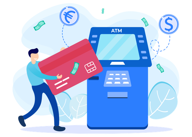 Atm  イラスト