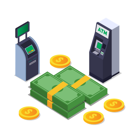 Atm Machine  イラスト