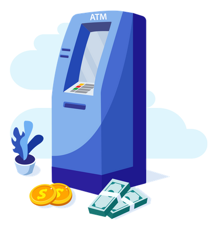 Atm Machine  イラスト