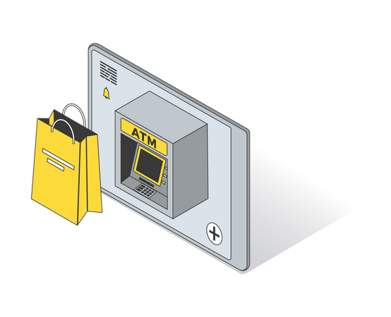 ATM payment Illustration