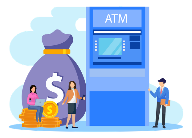 Atm Withdrawal  イラスト