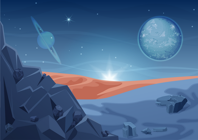 Atmosfera do planeta exterior  Ilustração