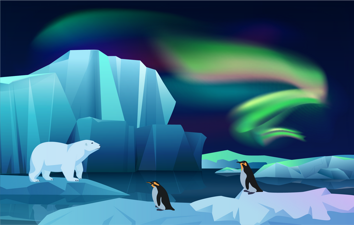 Atmosfera na Antártica  Ilustração