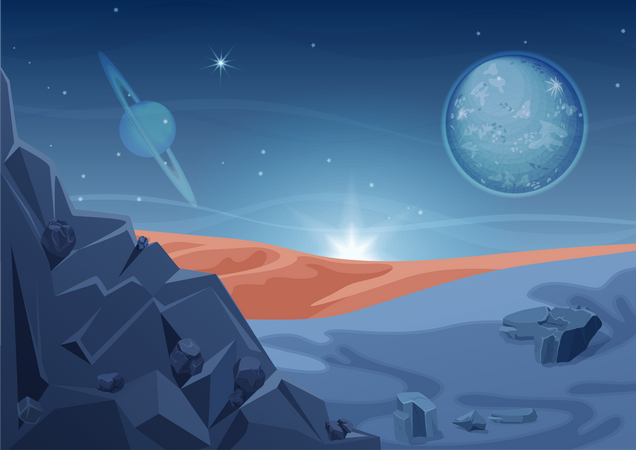 Atmosphäre des äußeren Planeten  Illustration