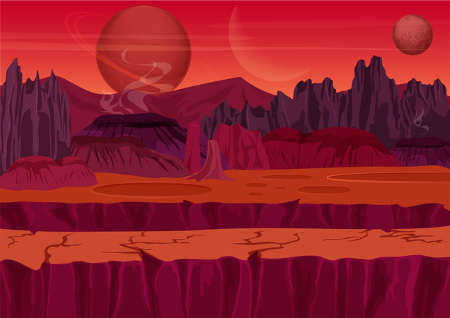 Atmosphere at mars  Illustration