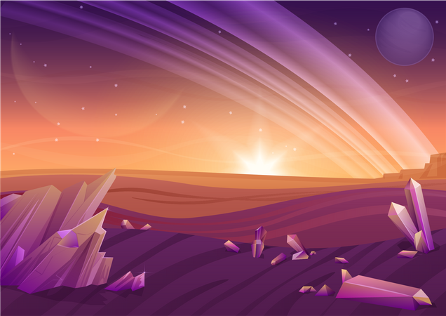 Atmosphere of outer planet  Illustration