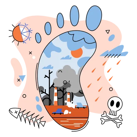 Atmosphere Pollution  Illustration