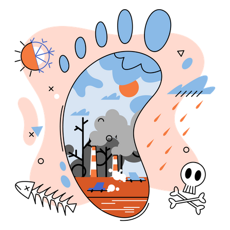 Atmosphere Pollution  Illustration