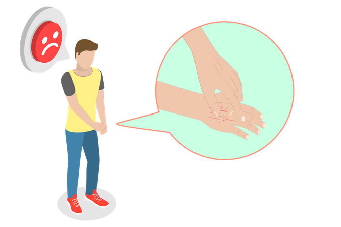 Atopische Dermatitis  Illustration
