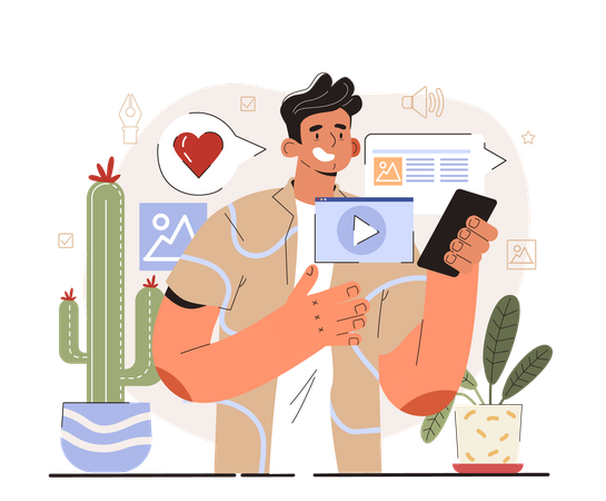 Atração como resposta à publicação  Illustration