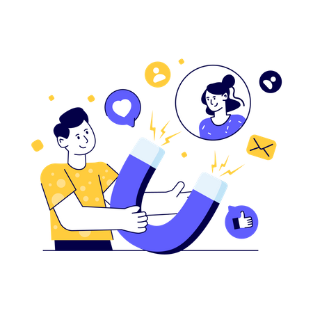 Atraindo cliente  Ilustração