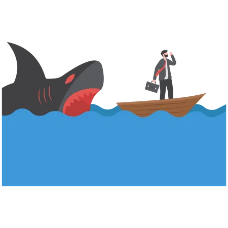 Attaques de requins contre un homme d'affaires  Illustration