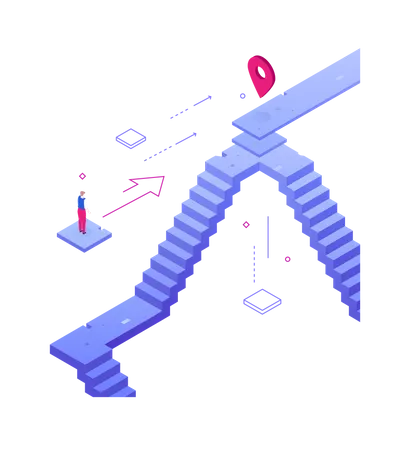 Atteindre l'emplacement  Illustration