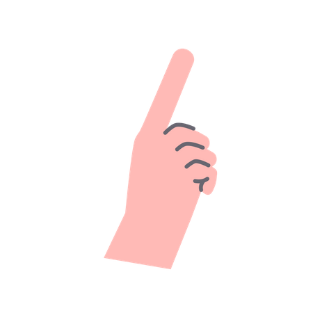 Attention hand gesture  Illustration