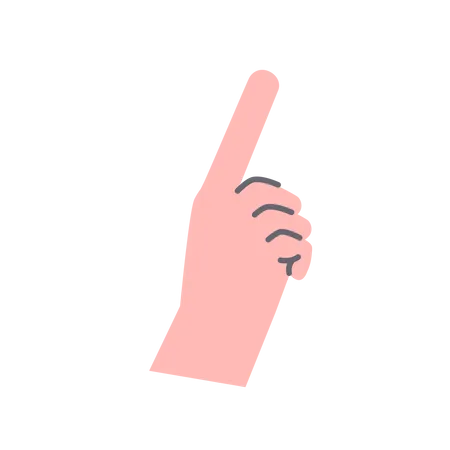 Attention hand gesture  Illustration