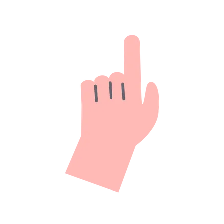 Attention hand gesture  Illustration