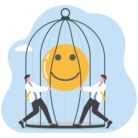Attitude positive de l'employé  Illustration