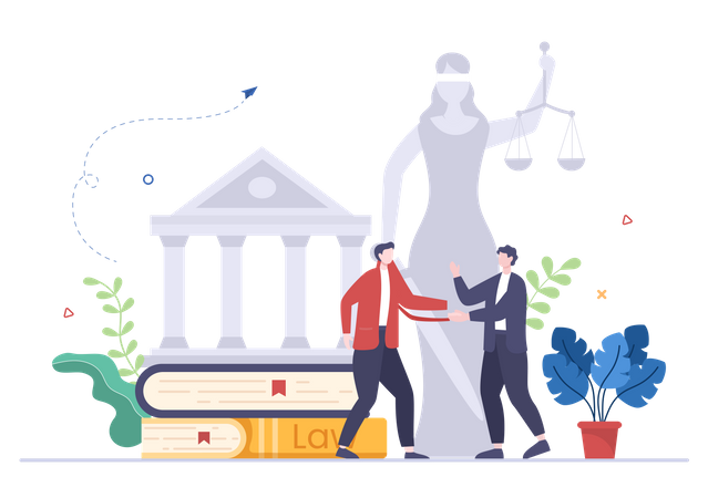 Attorney and Lawyer Illustration