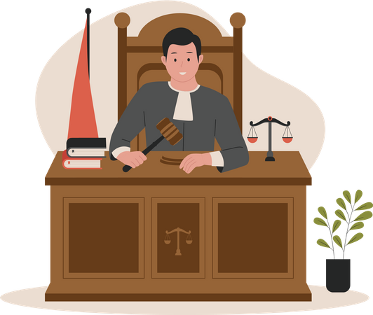 Attorney at law  Illustration