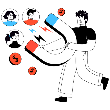 Attract Customers  Illustration