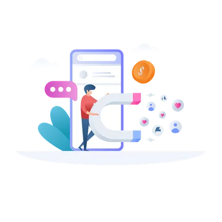 Attracting Customers Illustration