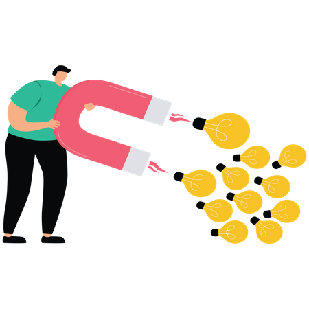 Attracting new business ideas  Illustration