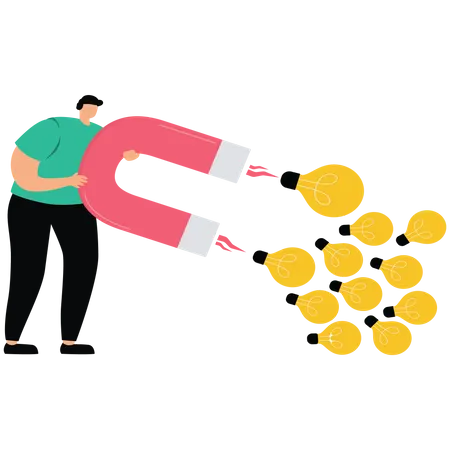 Attracting new business ideas  Illustration