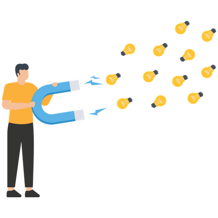 Attracting new business ideas  Illustration