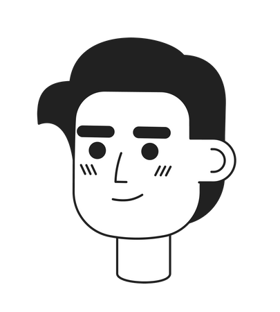 Attractive guy with slicked-back hair  Illustration