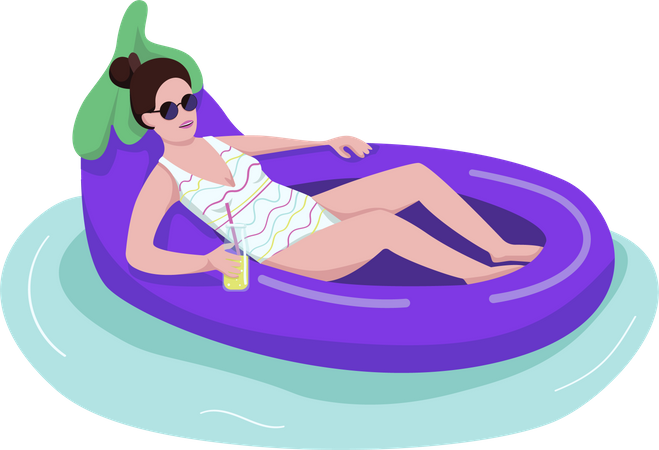 Attractive woman in sunglasses  Illustration