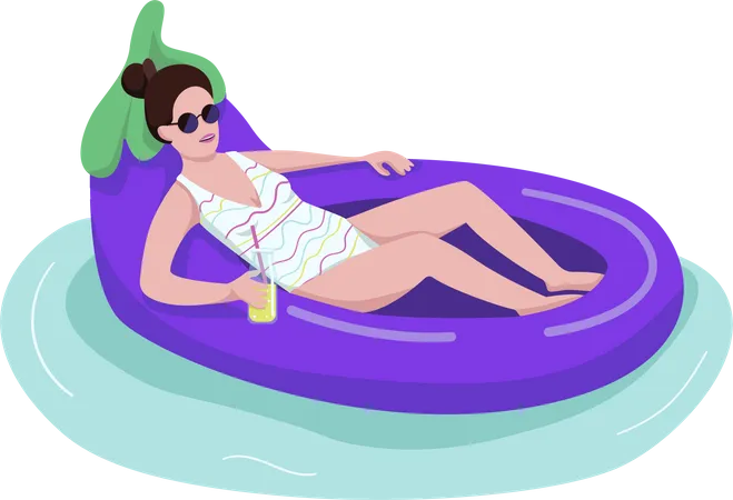 Attractive woman in sunglasses  Illustration