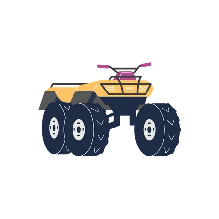 ATV or quad bike, travel motorcycle vehicle  Illustration